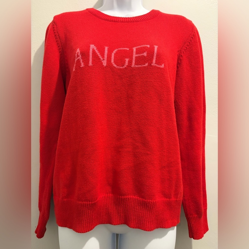 Victoria's Secret Vibrant Red 'ANGEL' Sweater
